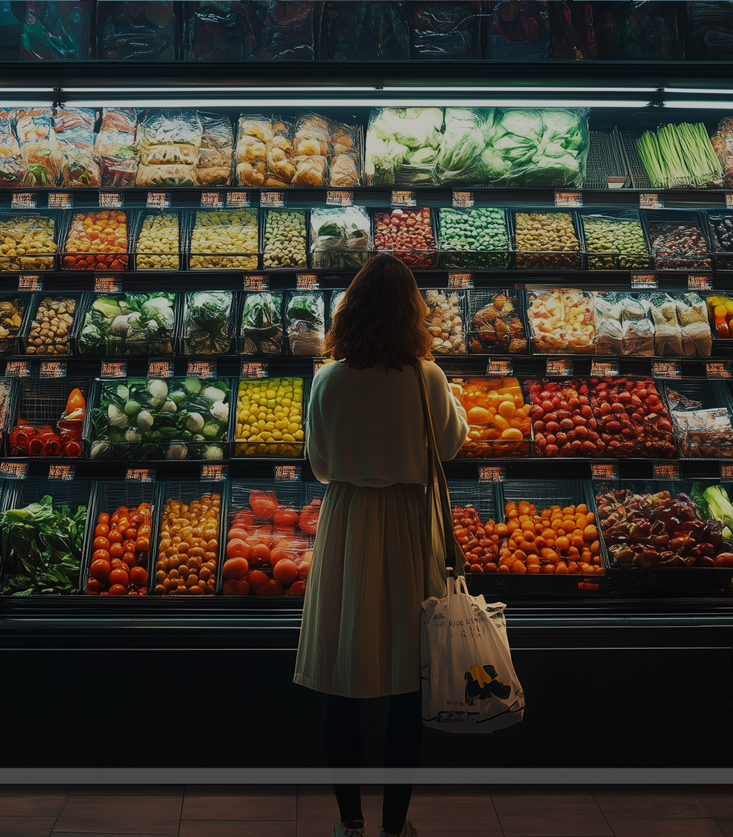 Reparto fresco di un supermercato